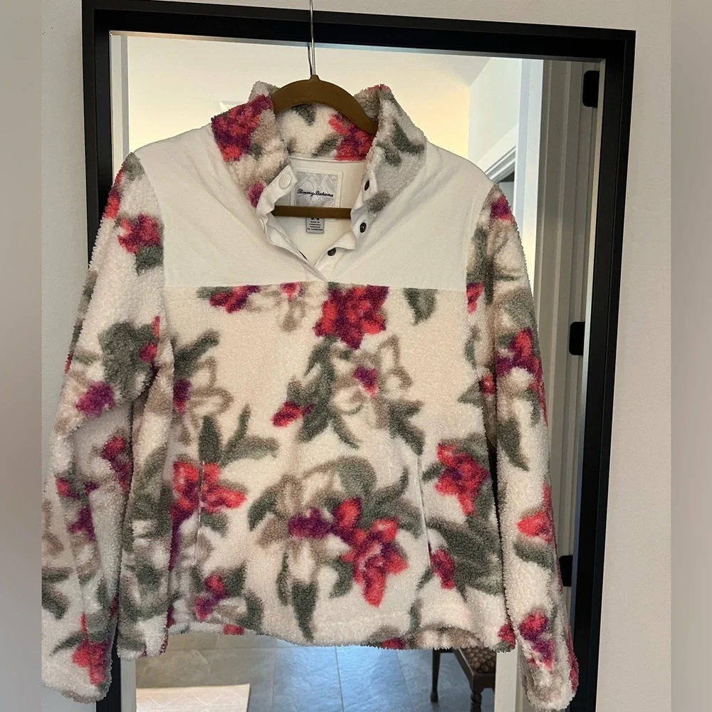 [Tommy Bahama] Fleece Beachway Blooms Snap Jacket - Picture 5 of 10